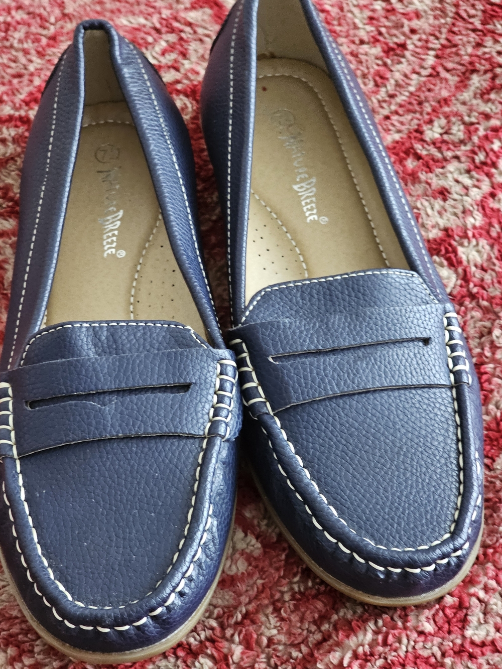 Nature Breeze Women's Navy Slip-On Loafers - Picture 5 of 6